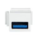 Keystone Verbinder USB-A 3.0 Buchse > Buchse, weiss