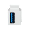 Keystone Verbinder USB-A 3.0 Buchse > Buchse, weiss