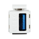 Keystone Verbinder USB-A 3.0 Buchse > Buchse, weiss