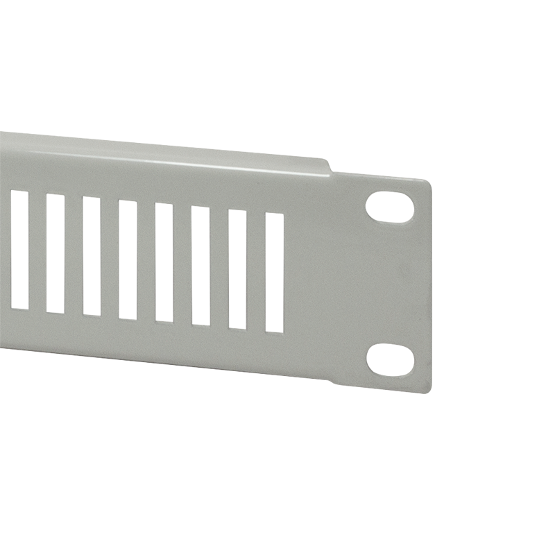 19" Perforiertes Blindpanel 1HE, grau