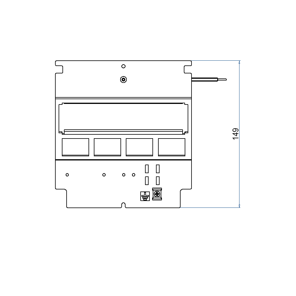 Steckdoseneinsatz für 3Stk. 45x45 und 4Stk. MH Ausschnitte