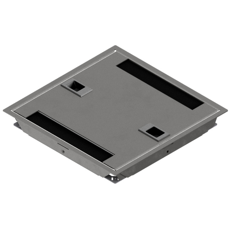 Sortie de sol double 260 en acier inoxydable avec bord