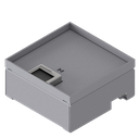 [UBD 212 162] Schwerlast-Unterflur-Bodendose UBD 210 aus Chromstahl inkl. Deckel mit Kante, geschlossen, 4mm Verstärkungsplatte, 16mm Vertiefung und 1 Bürstenauslass