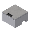 [UBD 162 163] Boîte de sol pour charges lourdes UBD 160 en acier inoxydable, couvercle et plaque de renforcement de 4 mm et 1 sortie de brosse inclus