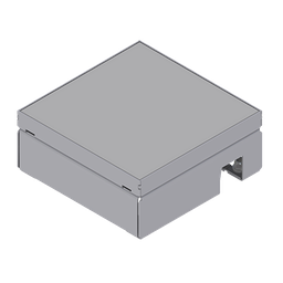 [UBD 165 153] Unterflur-Bodendose UBD 160 small aus Chromstahl inkl. belegtem Blinddeckel aus Chromstahl, geschliffen