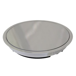 [DBR 130 000] Sortie de sol double en acier inoxydable avec bord, sans évidement, faux couvercle en acier inoxydable poncé