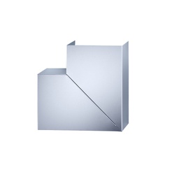 [BRW 060 138] Flachwinkel zu Brüstungskanal BRW 60x130/80 BRA-FW, stossabdeckendes Haubenformteil, Aluminium reinweiss RAL 9010