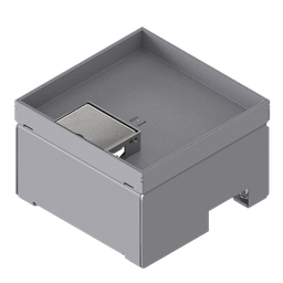 [UBD 162 201] Unterflur-Bodendose UBD 160 aus Chromstahl inkl. Deckel mit Kante, geschlossen, 20mm Vertiefung und 1 Schnurauslass