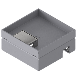 [UBD 167 251] Unterflur-Bodendose UBD 160 small aus Chromstahl inkl. Deckel mit Kante, geschlossen, 25mm Vertiefung und 1 Schnurauslass