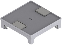 [UBD 217 053] Unterflur-Bodendose UBD 210 small inkl. Deckel, flach (SVZ), ohne Kante, 5mm Vertiefung und 2 Schnurauslässe
