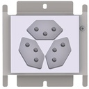 Steckdoseneinsatz für 2x FLF, inkl. 1x 3xT13 weiss