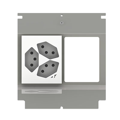 [UBD 160 168] Steckdoseneinsatz für 4 FLF inkl. 1x 3xT13/s, weiss