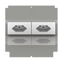 Élément de prise pour 2 FLF, inclus 2xT13 blanc