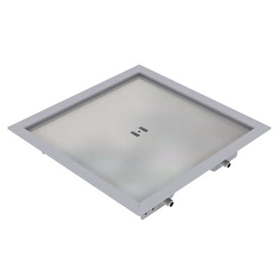 Sortie de sol double 160 en acier au chrome poncé 