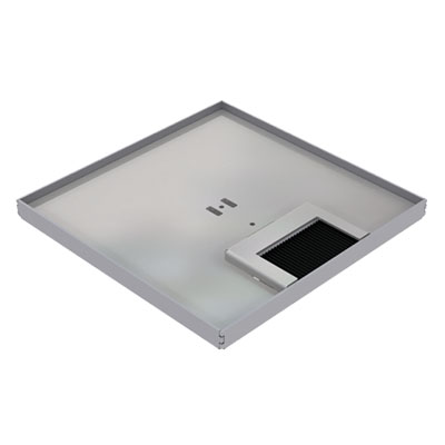 Doppelboden-Auslass DBK 160 aus Chromstahl inkl. Deckel (SVZ), mit 5mm Vertiefung, Kante und 1 Bürstenauslass