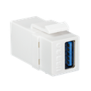 [MVT 200 124] Keystone Verbinder USB-A 3.0 Buchse > Buchse, weiss