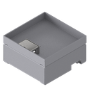 [UBD 212 301] Unterflur-Bodendose UBD 210 aus Chromstahl inkl. Deckel mit Kante, geschlossen, 30mm Vertiefung und 1 Schnurauslass