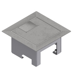 [UBD 131 127] Unterflur-Bodendose UBD 130 mit Rand aus Chromstahl inkl. belegtem Deckel und 1 Schnurauslass