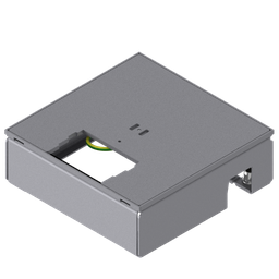 [UBD 167 001] Boîte de sol UBD 160 small en acier inoxydable avec couvercle en 4mm AGS, sans bord (de protection), avec découpe