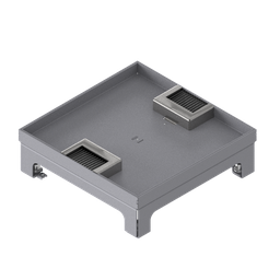 [UBD 215 211] Boîte de sol UBD 210 small, avec couvercle à bord, évidement de 15mm et 2 sorties de brosse inclus