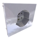 [FLF 115 001] FLF-Steckdose T15 weiss mit Schraubklemmen