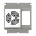 [UBD 133 139] Élément de prise pour 3 FLF, fil de terre inclus, 1x 3x T13 blanc 