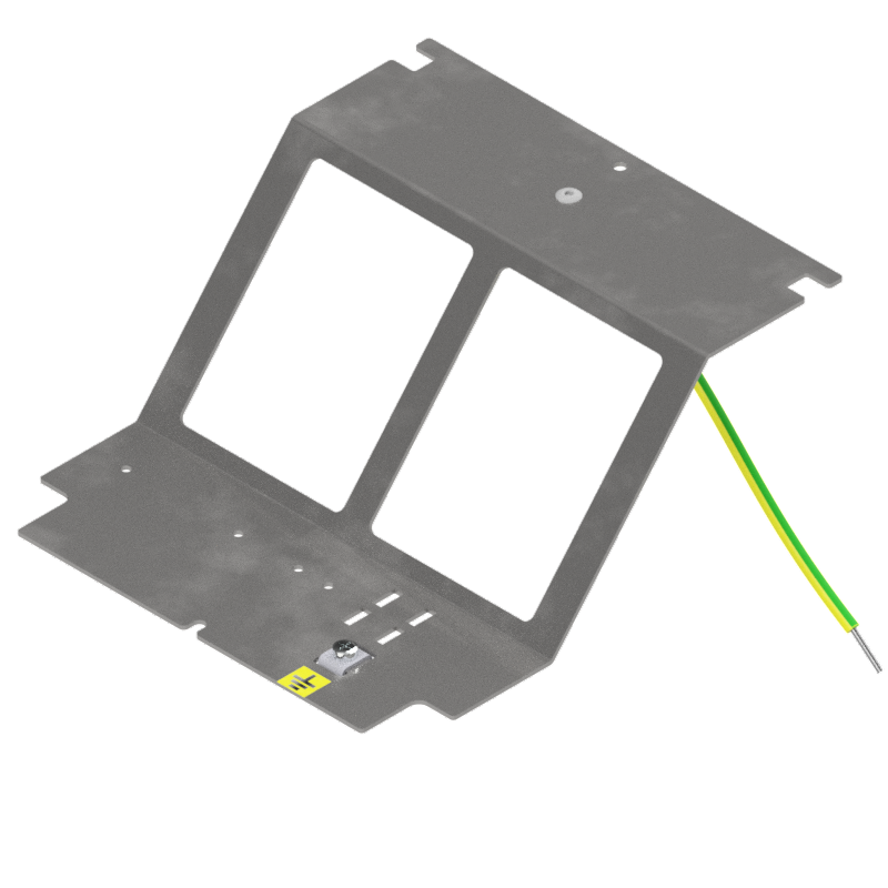 Elément de prise pour 4 FLF, fil de terre inclus, vide