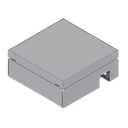 [UBD 165 153] Unterflur-Bodendose UBD 160 small aus Chromstahl inkl. belegtem Blinddeckel