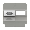 Steckdoseneinsatz für 2 FLF inkl. Erddraht, 1xT13, weiss