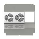 [UBD 210 219] Élément de prise pour 6 FLF, fil de terre inclus,1x 3xT13 blanc + 1x 3xT13/s blanc