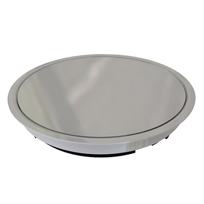 Sortie de sol double en acier inoxydable avec bord, sans évidement, faux couvercle en acier inoxydable poncé