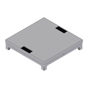 [UBD 320 312] Unterflur-Bodendose UBD 320 aus Chromstahl inkl. belegtem Deckel und 2 Bürstenauslässen