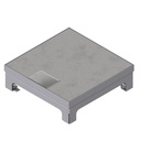 [UBD 215 207] Unterflur-Bodendose UBD 210 small aus Chromstahl inkl. belegtem Deckel und 1 Schnurauslass