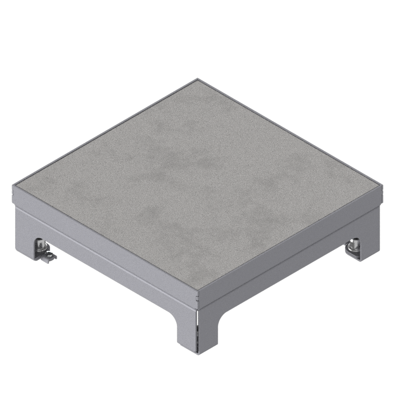 [UBD 215 202] Unterflur-Bodendose UBD 210 small aus Chromstahl inkl. belegtem Blinddeckel