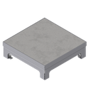 [UBD 215 202] Boîte de sol UBD 210 small en acier inoxydable faux couvercle inclus