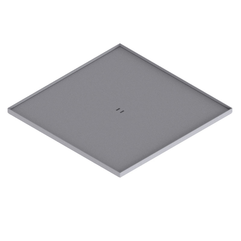 Doppelboden-Auslass DBK 320 aus Chromstahl inkl. Blinddeckel (SVZ) mit 5mm Vertiefung und Kante