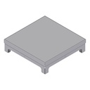 [UBD 260 253] Unterflur-Bodendose UBD 260 aus Chromstahl inkl. belegtem Blinddeckel