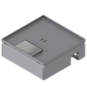 [UBD 167 051] Boîte de sol UBD 160 small en acier inoxydable, couvercle, plate (AGS), sans bord, évidement de 5mm et 1 sortie de cordon inclus