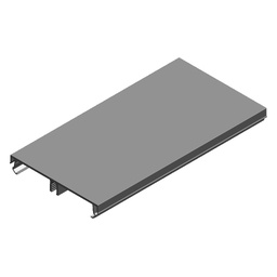 [BRW 080 131 NSV] Brüstungskanal Oberteil aus Aluminium reinweiss RAL 9010, 80mm BRA-OT