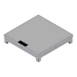 [UBD 320 311] Unterflur-Bodendose UBD 320 aus Chromstahl inkl. belegtem Deckel und 1 Bürstenauslass