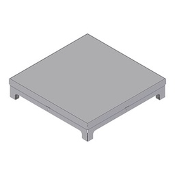 [UBD 320 313] Unterflur-Bodendose UBD 320 aus Chromstahl inkl. belegtem Blinddeckel