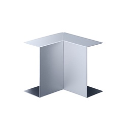 [BRW 060 172] Inneneck zu Brüstungskanal BRW 60x170/80 BRA-IE, stossabdeckendes Haubenformteil, Schenkellänge = 180mm,Aluminium reinweiss RAL 9010