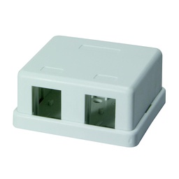 [MVT 200 160] Aufputz-Leergehäuse Keystone, für 2xRJ45 UTP, weiss,