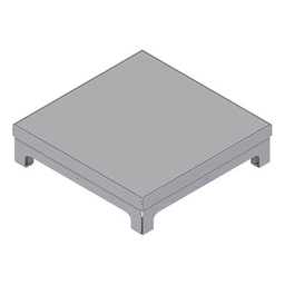 [UBD 260 253] Unterflur-Bodendose UBD 260 aus Chromstahl inkl. belegtem Blinddeckel