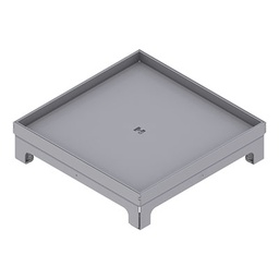 [UBD 260 259] Boîte de sol UBD 260 en acier inoxydable faux couvercle avec bord, fermé, évidement de 15mm inclus